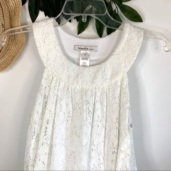 Laundry by Design Women's  White Eyelet Summer Dress! S/P - Picture 4 of 14